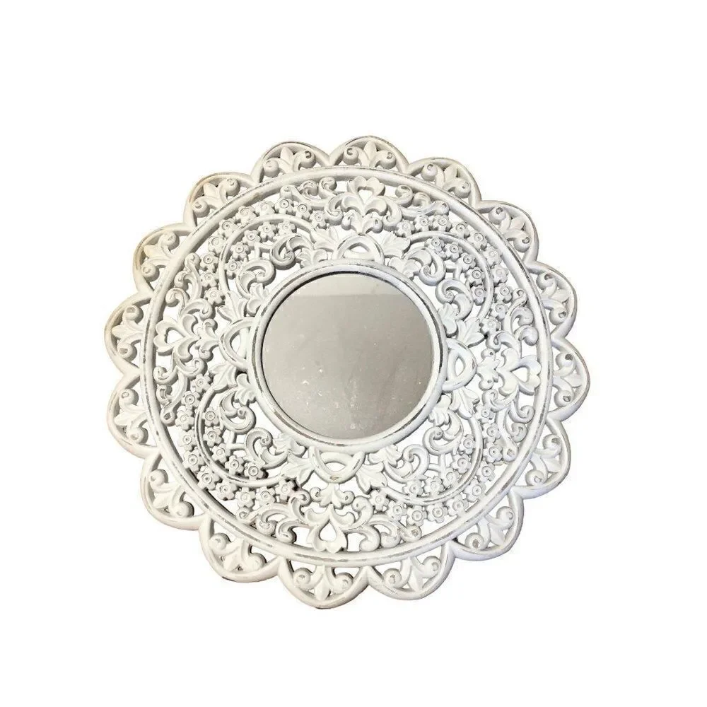 Crystal Art Gallery Decorative Mirror Lace Frame Wood